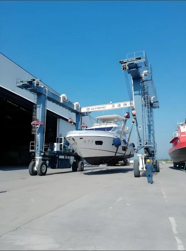 Mobile Boat Handling Hoist Yacht Marine Travel Lift Crane