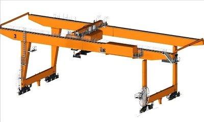 Automatizált sínre szerelhető portáldaru